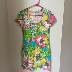 Lilly Pulitzer Britton T-shirt Dress style #91503 Big Flirt size S VGUC